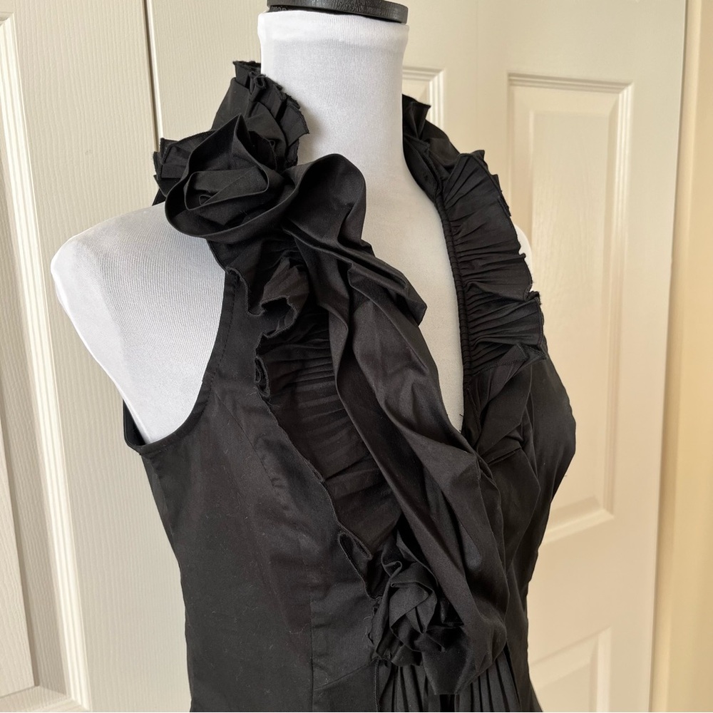 White House Black Market Black Halter Sheath Top